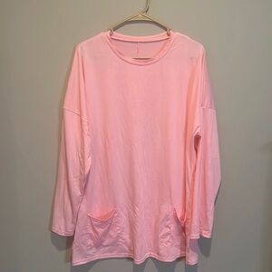 Elegant Pink Long Sleeve Women's Top